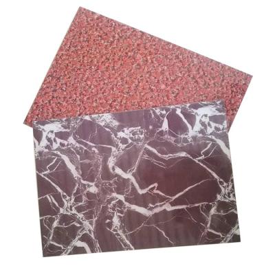 Chine Panneau composite en aluminium finition en marbre de pierre ACP blanc de 3 mm à faible éclat pour la décoration à vendre