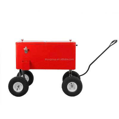 China China Manufacture New Metal Viable Retro Style Outdoor Beer Cart Cooler Box for sale