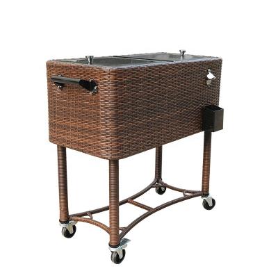 China Garden Set Outdoor Rattan Wine Cooler for sale