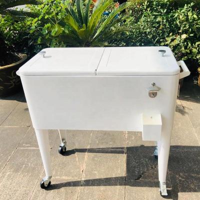 China Amazon 2020 Modern Good Selling Cooler Vintage Metal Table For Outdoor Garden BBQ for sale