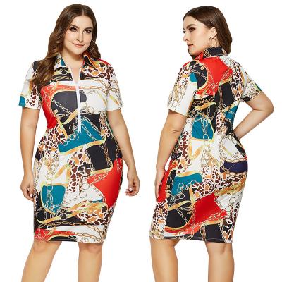 China Breathable Zipper Plus Size Middle East Women's Short Sleeve Clothing Fahion Dress for sale