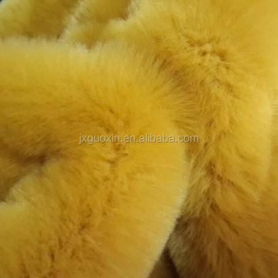 China 2018 High Fashion Styles Shrink-Resistant Coats Yellow Faux Fox Fur Coat For Winter for sale