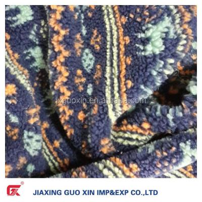 China Jacquard Sherpa Pile Fur Fabric 2018 Jujubes Jujubes Fleece Shrink-Resistant for sale