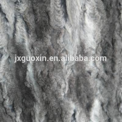 China Shrink-resistant animal print fabric, PV plush fabric for sale