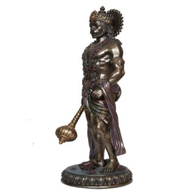 China India Decor Hindu God Lord Hanuman Statue Monkey Standing Europe Vintage Home Decor Gift 11 inch for sale