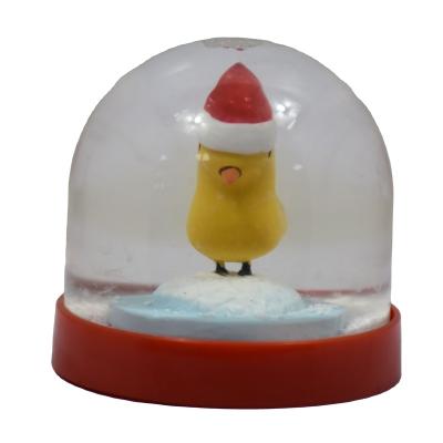 China Europe Custom 9CM Plastic Snow Globe With Mini Animal for sale