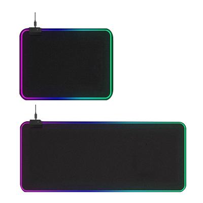 China Top Cloth Mouse Mat Laptop Computer PC Games Soft Non-slip Rubber Base Mouse Pad+Eco Base+USB Cable+RGB LED Light Hot Sale RGB Friendly Rubber Gaming Mouse Pad for sale