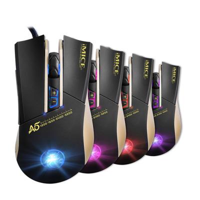 China 2021 new design 2.4G programmable gaming mouse 3200DPI color luminous 7 button gamer mouse for sale