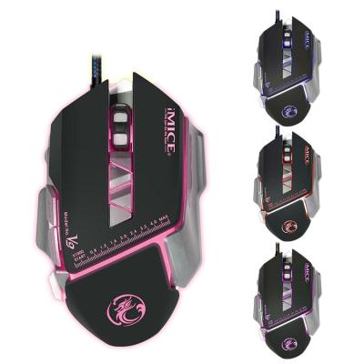 China 2021 New 2021 Mechanical Mouse Seven-Button Four Color RGB Gaming Custom Luminous Wired Programming Mouse Macro for sale