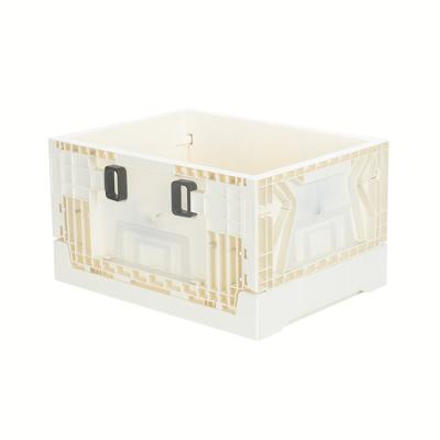 China Creative Folding Open Mold Folding Mold Folding Turnover Organizer Storage Box For Supermarket Vegetable Shelves for sale