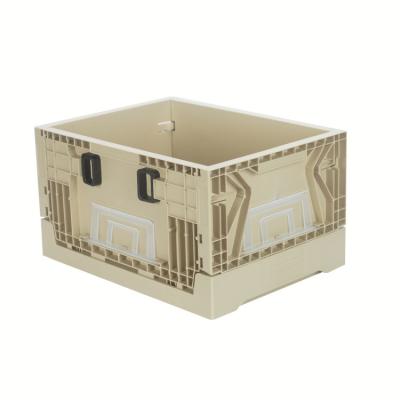 China Japanese Design Waterproof Logistics Multifunctional Folding Stackable Box Packaging Plastic Crate Storage For Fruit for sale