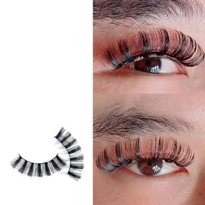 China QL122 3d Delicate Faux Mink Eyelashes Bulk Russian Mink D C Curl Wink Flanked for sale