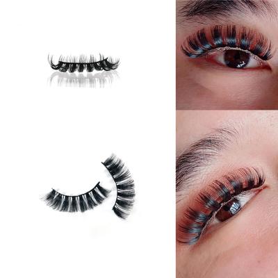 China Delicate QL126 A customized fake eyelash10mm loop wink D winged russian band whips extensions faux mink for sale