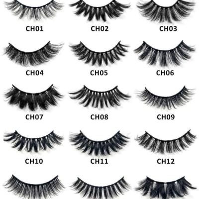 China Wholesale CH53 Sensitive False Mink Eyelash 3D 4D Effect Lashes Silk Natural Looking Lashes Vendor for sale