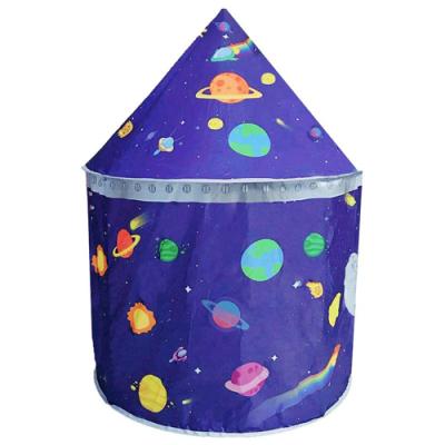 China Space Castle Space Castle Soft Cozy Kids Playhouse and Planet Unique Design Rocket Ship Play Tent for sale