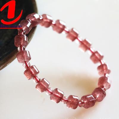 China Bead Copper Karma Part Strawberry Bracelet Healing ranging Crystal Women Jewelry Making Kit for sale