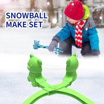 China Small Snow Bear Winter Clip Toy Snowman Manual Fixing Snow Clip Outdoor Snowball Clip Outdoor Snowball Clip for sale