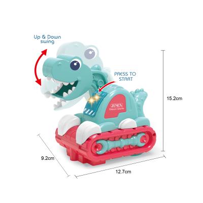 China Electric Inertia Trolley Dinosaur New Excavator Engineering Vehicle Toy Sound Light Children's Early Education Toy for sale