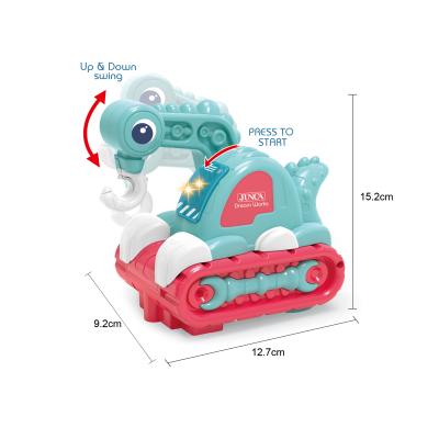 China New Dinosaur Inertia Trolley Crane Noise Toy Light Children's Early Education Toy for sale