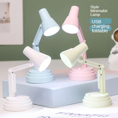 China Creative Folding Mini Table Lamp USB Night Lamp Bedroom Desk Reading Student Filling Bedside Table for sale