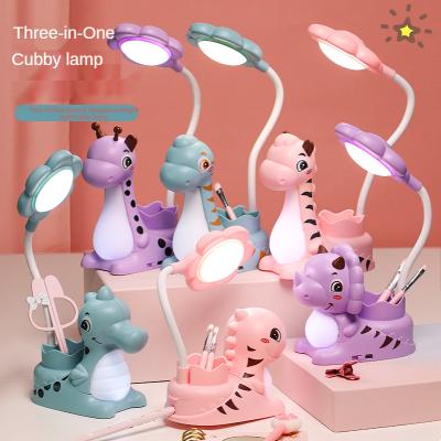 China Cartoon Pet Desk Lamp Small Night Light Small Pencil Sharpener Lamp Multifunctional Pen Holder for sale