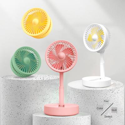 China USB Charging Fan Folding Extendable Desktop Retractable Portable Mute Fan Easy To Carry On Business Trip for sale