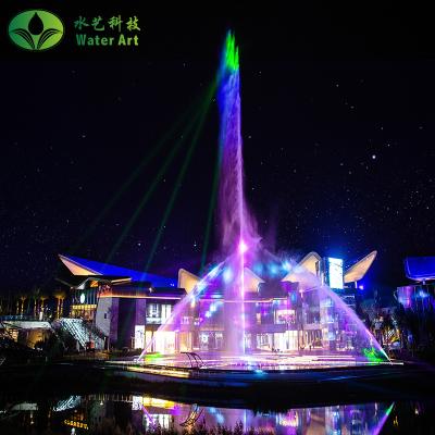 China Custom Design Free Custom Design Musical Digital Water Fountain Large Water Screen Movie Fountain On Display for sale