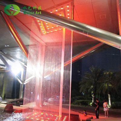 China Custom Design Free Design Customized Waterfall Weir Digital Interactive Indoor Water Curtain for sale