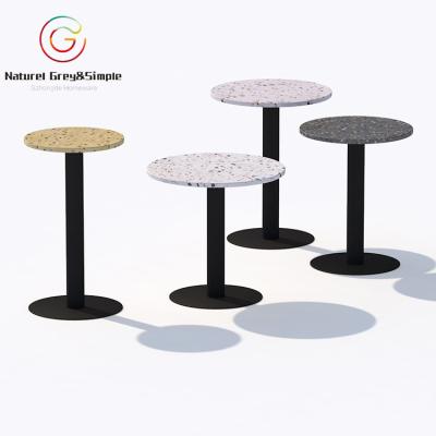 China Contemporary Customized Terrazzo Design Round Small Terrazzo Sofa Tea Table Coffee Table Apartment for sale