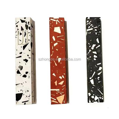 China Customized size logo terrazzo stone scroll case nautical mezuzah case for sale