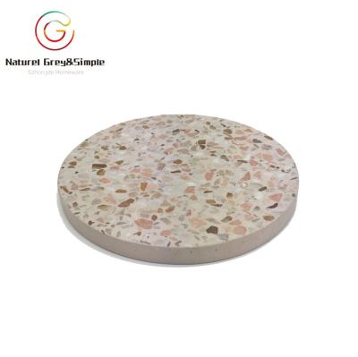 China Viable Fancy Coffee Terrazzo Coaster, Concrete Mug Pad, Terrazzo Mug Mat for sale