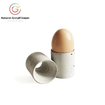 China Sustainable Cement Beton Eco- Natural Concrete Egg Cup Container Holder for sale