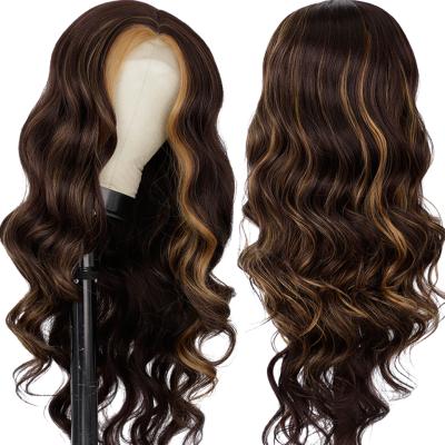 China Cost Effective And Affordable Real Wave Frontal Simulation Body Wave Breathable Black Body Wig for sale