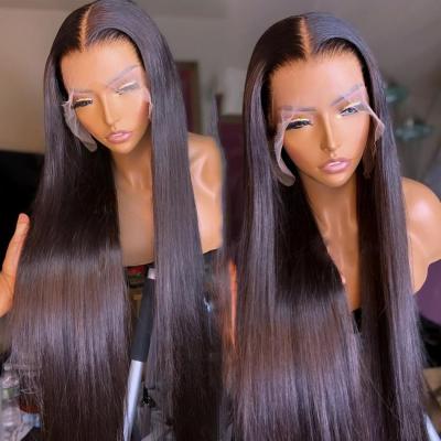 China Full Lace Wig 100% Hd Seller Wave Lace Front Human Hair Wig 360 Lace Frontal Wig Virgin Brazilian Straight Swiss Transparent Silky Straight Glueless for sale