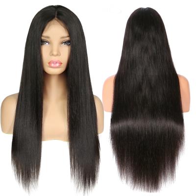 China High End Silky Straight Virgin Brazilian HD Detail Human Hair Lace Frontal Frontal Straight Wig Silky Straight for sale