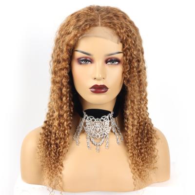 China 2021 Latest Style Raw Peruvian Golden Transparent Lace Wig 360 Full Long Curl Virgin Human Hair Virgin Human Hair for sale