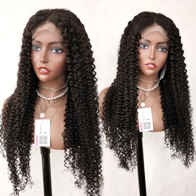 China Libertine curl The factory specializes in the production of natural black libertine curly closed lace wig of the real for sale