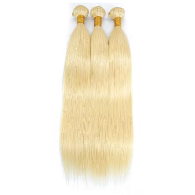 China 613 Inch 613 Silky Straight Blonde Swiss Wave 36 Lace Pre Plucked Mink Brazilian Virgin 100% Straight Wave Bundles Hair for sale