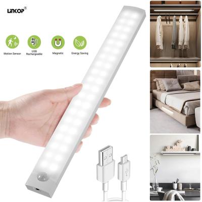 China USB Charging LED Motion Sensor Light Magnetic Suction Long Cabinet Light for sale