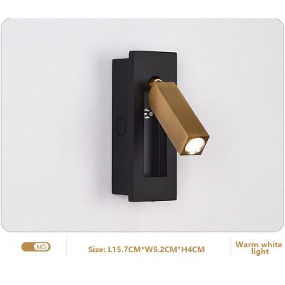 China Lámpara de pared LED incorporada con interruptor Lámpara de pared de cama de habitación de hotel en venta