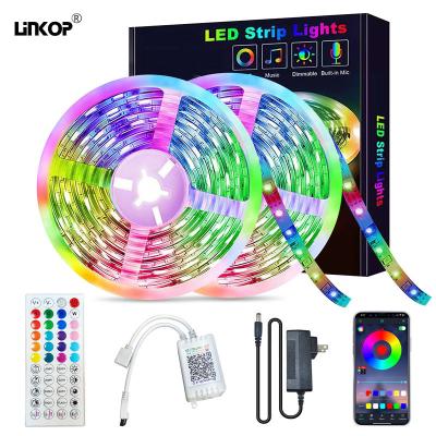 China Bluetooth Music Rgb Light Strip Set 5050 24v 40m 640 Lamp 44 Key Led Smart for sale