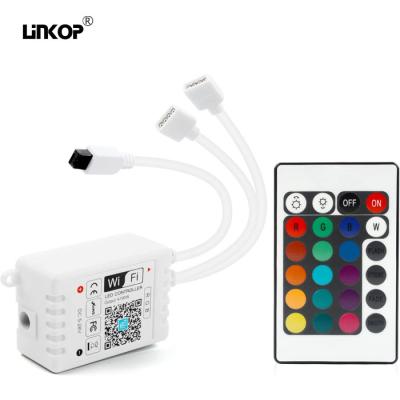 China Control de aplicaciones inteligentes de Wifi de 24 llaves Controlador de iluminación LED para tira de luz LED RGB en venta