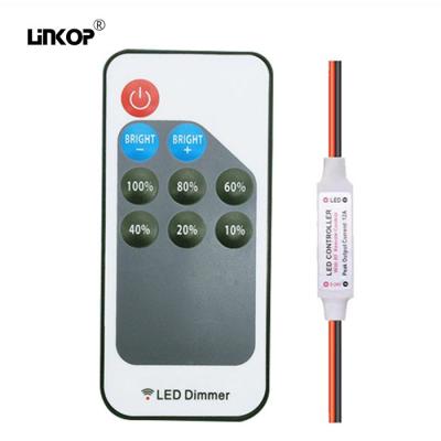 China Single Color RF Led Controller met afstandsbediening 9 sleutels inclusief Cr2025 batterij Te koop