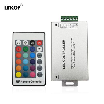 China Puerto de entrada Dc Rgb controlador LED controlado por unidad de control remoto de 24 llaves en venta