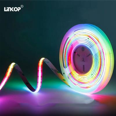 China IP20 RGB IC COB LED Light Strip 2.5MM Cuttable 3-10MM 1000lm/M 12W/M 5-24V for sale