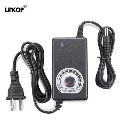 China 3-12v 2a Adjustable Power Adapter With Customized Dc Cable For Led Lighting for sale