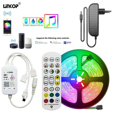 中国 24 キーのインテリジェントWiFi LEDストライプライト 5050 Rgb 10 メートル 周囲ライト Dc12v 販売のため