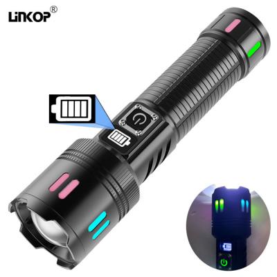 China Strong Light Portable Emergency Flashlight Rechargeable Outdoor Patrol Flashlight for sale