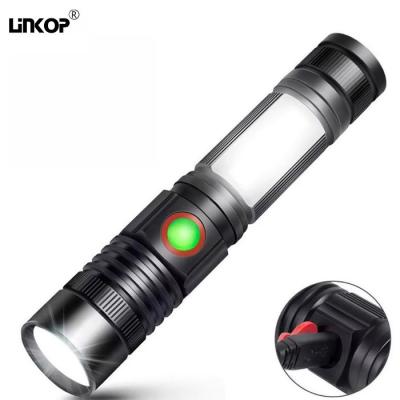 China Outdoor Led Portable Flashlight Usb Charging Retractable Tail Magnet for sale