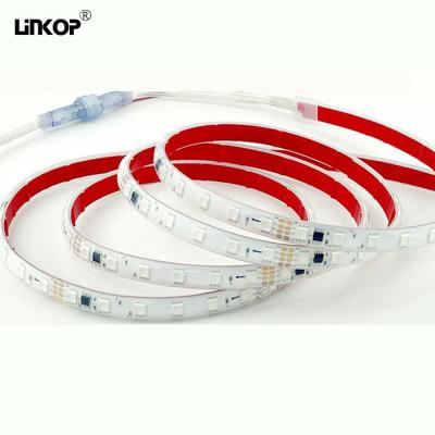 중국 60leds/M Dc24v Addressable Rgb Color Changing Led Strip With Flexible Pcb Board Silicone Waterproof Ip68 판매용